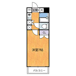 サンシティ北四番丁 1Kの間取図画像