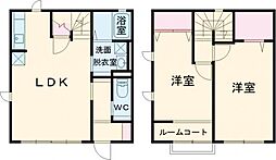 アンソレイエ 2LDKの間取図画像