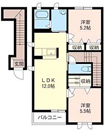 フェリーチェ 2LDKの間取図画像