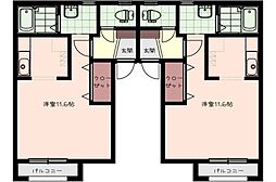 オギノガーデンプレイス ワンルームの間取図画像