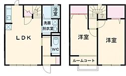 アンソレイエ 2LDKの間取図画像