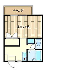 プルミエール町田 1Kの間取図画像