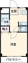ボワリジェール 1Kの間取図画像