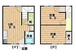 フジマンションC 2DKの間取図画像