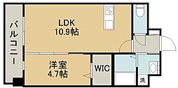 フォーエス熊本駅前2 1LDKの間取図画像