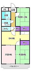 ルミエール小林1 3DKの間取図画像
