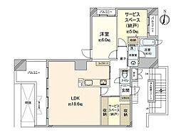 ドルフフェレジア高津公園 1SLDKの間取図画像