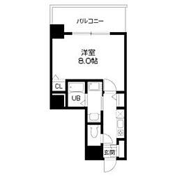 KDXレジデンス西大路 1Kの間取図画像