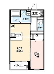 robot home 高宮 1LDKの間取図画像