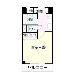 マイプレイス・宝蔵院 1Kの間取図画像