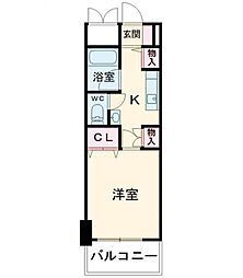エル・ミオーレ東門 1Kの間取図画像