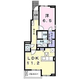 シャイングローヴ 1LDKの間取図画像
