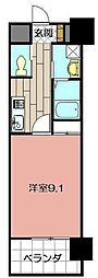 MDIシエルコンティーレ曽根北町 1Kの間取図画像