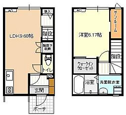 ビオラ泉町A棟 1LDKの間取図画像
