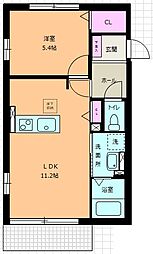 TheSkyFive四番館 1LDKの間取図画像