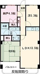 ハイツかすみ野2 3LDKの間取図画像