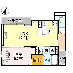 Noble raffiner 浦和美園I I 1LDKの間取図画像