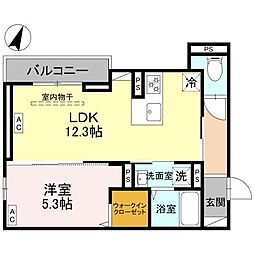 Noble raffiner 浦和美園I I 1LDKの間取図画像