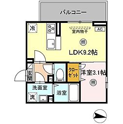 エスト・プラージュ 1LDKの間取図画像
