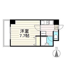 リエス原ノ町 1Kの間取図画像