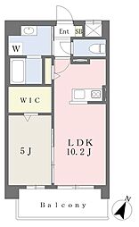 シャロームガーデン大津 1LDKの間取図画像