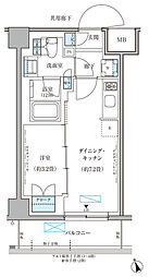 パークアクシス文京本郷 1DKの間取図画像
