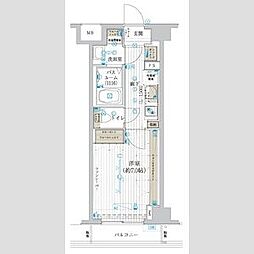 フュージョナル浮間舟渡 1Kの間取図画像