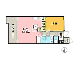 キルンズ博多駅南 1LDKの間取図画像