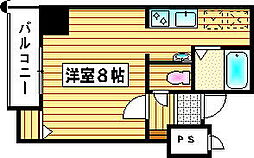 ROYAL神屋71 1Kの間取図画像