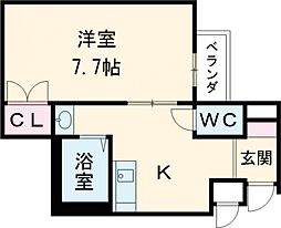 BRAVAS-I 1Kの間取図画像