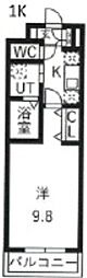 West Residence 1Kの間取図画像