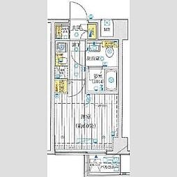 プレール・ドゥーク渋谷幡ヶ谷 1Kの間取図画像