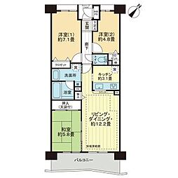 ライオンズマンション千葉グランドタワー 3LDKの間取図画像