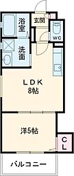 クリエオーレ茨田大宮2 1LDKの間取図画像