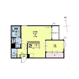 REGALEST卸町PRIME 1LDKの間取図画像