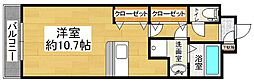 コスモス大里 ワンルームの間取図画像