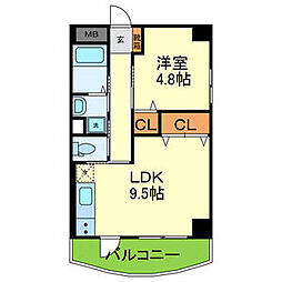 ドイマンション 1LDKの間取図画像