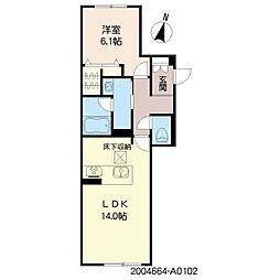 ベレオnine富士見 1LDKの間取図画像