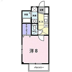 メゾンエクセルTS 1Kの間取図画像
