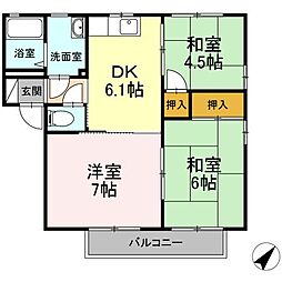 ニチカ・サウスB 3DKの間取図画像