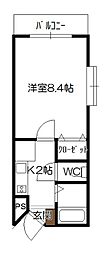 アクシス翠町 1Kの間取図画像