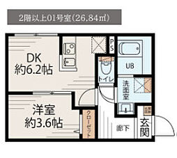 CASALUXE大島 1DKの間取図画像