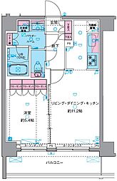ジェノヴィア南千住6スカイガーデン 1LDKの間取図画像