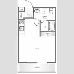 ロイヤルハイツ新宿御苑 ワンルームの間取図画像