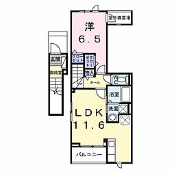 クレストールIV B 1LDKの間取図画像