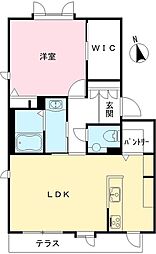 ダイケン浜寺南町L棟 1LDKの間取図画像