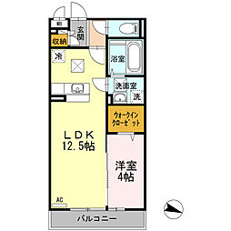 レクサス新宿通 1LDKの間取図画像