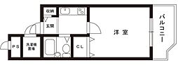 ジュネス西明石 1Kの間取図画像