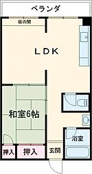 泉洋ビル 1LDKの間取図画像
