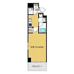 プレジール靱公園 1Kの間取図画像